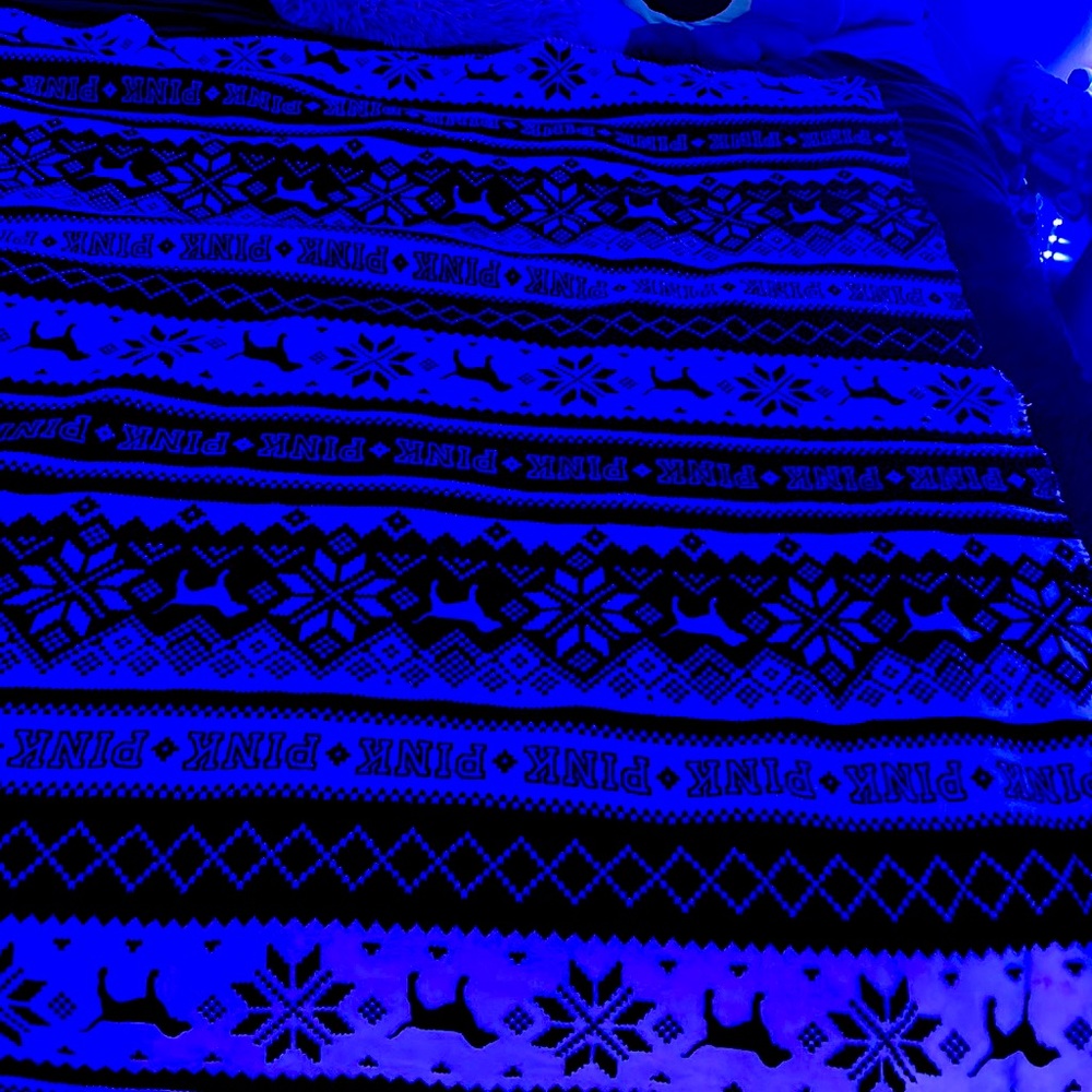 Victoria’s Secret PINK Christmas 2021 Blanket Black & White